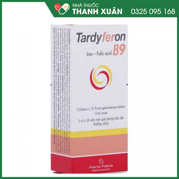 Tardyferon B9 bổ sung sắt và acid folic